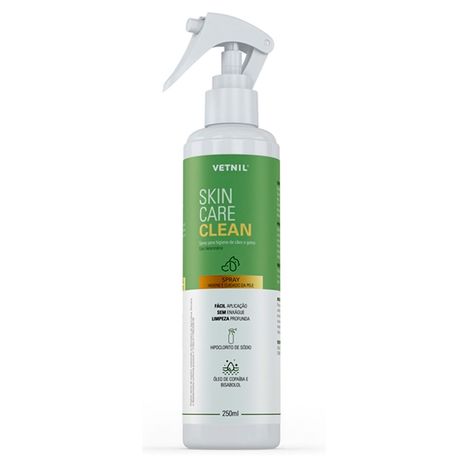 Spray Vetnil Skin Care Clean para Cães e Gatos 250ml
