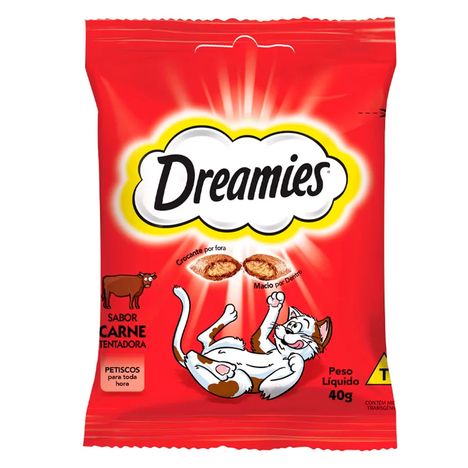 Petisco Dreamies Carne Para Gatos Adultos 40 g Petisco Dreamies Carne Para Gatos Adultos 40 g