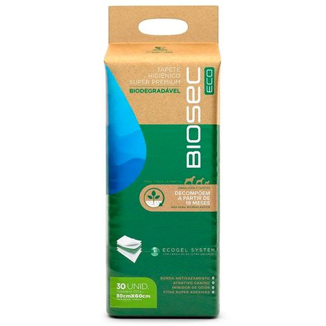 Tapete Higiênico Biosec Eco 80x60 30Unidades