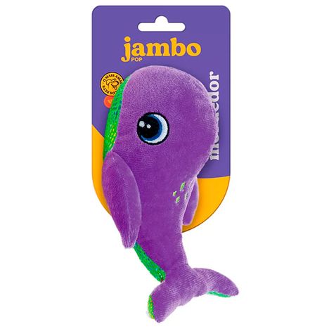 Mordedor Pelúcia Pop Aqua Baleia para Cães - Jambo Mordedor Pelúcia Pop Aqua Baleia para Cães - Jambo