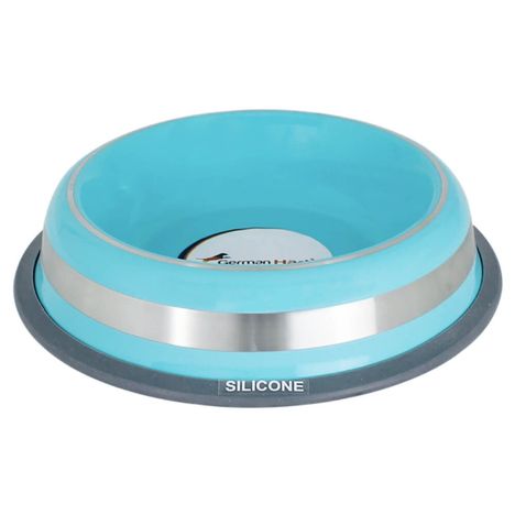 Comedouro Inox com Anel de Silicone Ghart Prestige Azul 850ml - GermanHart Comedouro Inox com Anel de Silicone Ghart Prestige Azul 850ml - GermanHart