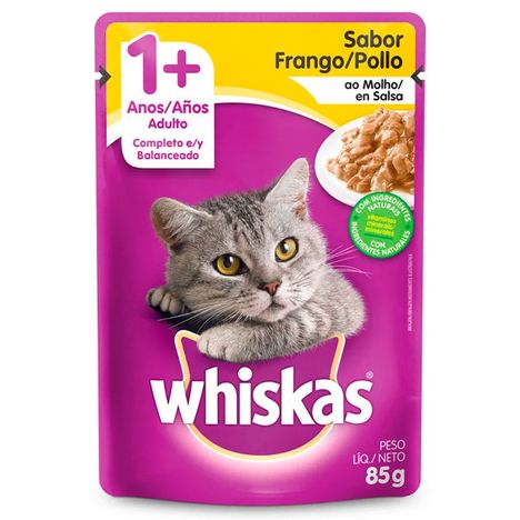 Ração Úmida Whiskas Sachê para Gatos Adultos Sabor Frango ao Molho 85g Ração Úmida Whiskas Sachê para Gatos Adultos Sabor Frango ao Molho 85g