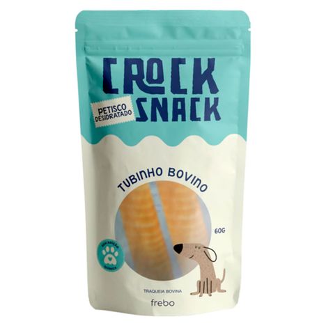 CrockSnack Tubinho Traqueia Bovina Desidratada 60g CrockSnack Tubinho Traqueia Bovina Desidratada 60g