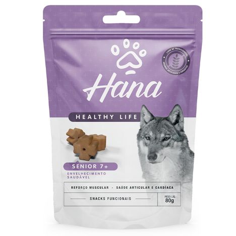 Snack Hana Healthy Life para Cães Adultos Porte Idosos Sabor Frango 80gr