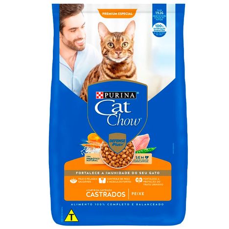 Ração Cat Chow Para Gatos Castrados Sabor Peixe 2,7 kg Ração Cat Chow Para Gatos Castrados Sabor Peixe 2,7 kg