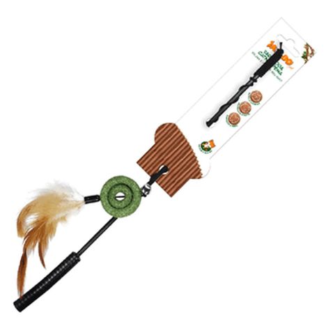 Brinquedo Vara Roda Catnip com Pena - Jambo Brinquedo Vara Roda Catnip com Pena - Jambo
