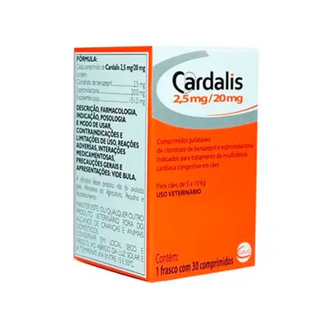 Cardalis 2,5mg/20mg Cães 5 a 10kg Cardalis 2,5mg/20mg Cães 5 a 10kg