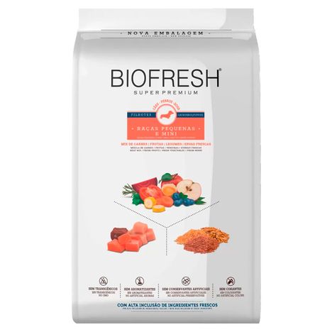 Ração Biofresh para Cães Filhotes de Raças Pequenas e Mini 3 kg Ração Biofresh para Cães Filhotes de Raças Pequenas e Mini 3 kg