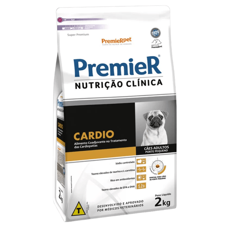 Ração Premier Nutrição Clínica Cardio para Cães de Porte Pequeno 2kg