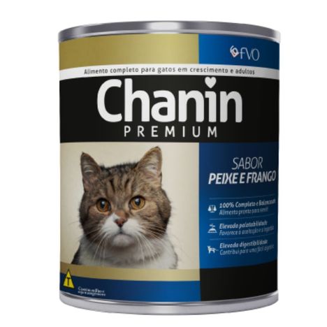 Ração Úmida Chanin Lata para Gatos Adultos Sabor Peixe – 280g Ração Úmida Chanin Lata para Gatos Adultos Sabor Peixe – 280g
