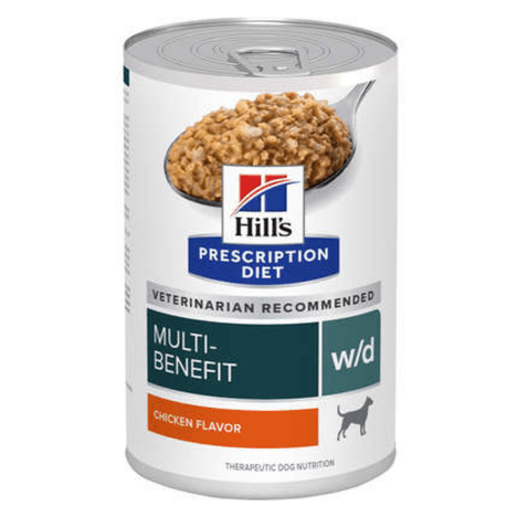 Ração Hills Prescription Diet Lata W/D Cães Adultos Controle do Peso e Glicêmico 370g