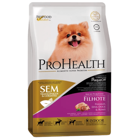 Ração ProHealth para Cães Filhotes de Porte Pequeno Sabor Frango, Erva-Doce e Romã 10,1kg