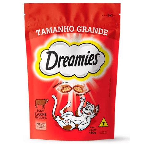 Petisco Dreamies Carne Para Gatos Adultos 150gr Petisco Dreamies Carne Para Gatos Adultos 150gr
