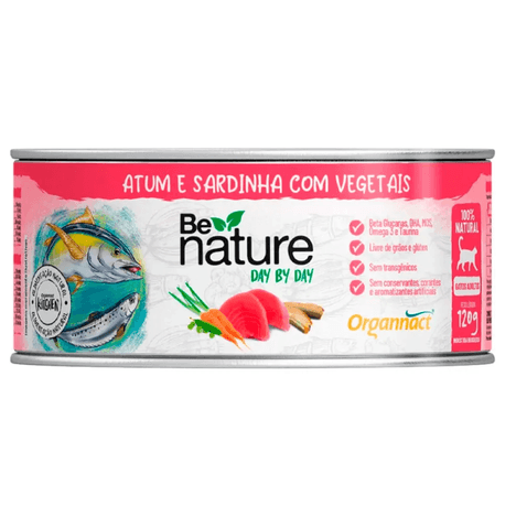 Pate Be Nature Day By Day para Gatos Adultos Sabor Atum e Sardinha com Vegetais 120 g Pate Be Nature Day By Day para Gatos Adultos Sabor Atum e Sardinha com Vegetais 120 g