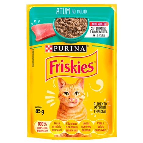 Sachê Friskies Atum ao Molho para Gatos Adultos 85g Sachê Friskies Atum ao Molho para Gatos Adultos 85g