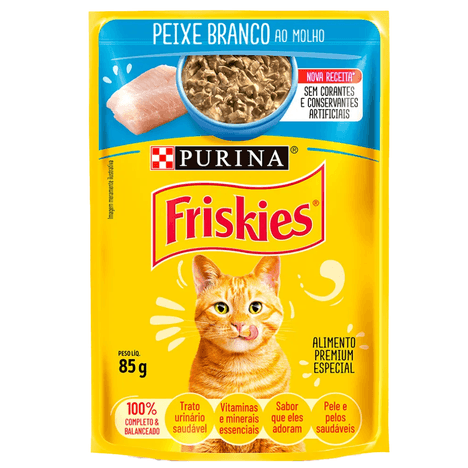 Sachê Friskies Peixe ao Molho para Gatos Adultos  85g Sachê Friskies Peixe ao Molho para Gatos Adultos  85g