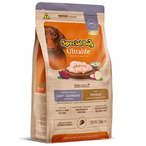 Ração Special Dog Ultralife Light para Cães de Raças Pequenas Castrados Sabor Frango e Arroz 3 kg Ração Special Dog Ultralife Light para Cães de Raças Pequenas Castrados Sabor Frango e Arroz 3 kg