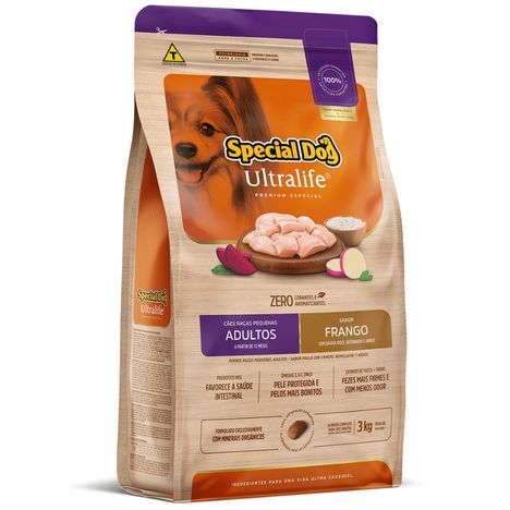 Ração Special Dog Ultralife para Cães Adultos Raças Pequenas Sabor Frango e Arroz 3 kg Ração Special Dog Ultralife para Cães Adultos Raças Pequenas Sabor Frango e Arroz 3 kg