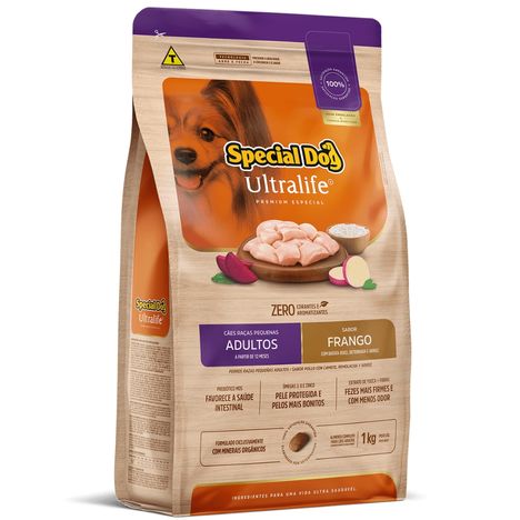 Raçãos Special Dog Ultralife Cães Adultos de Raças Pequenas Sabor Frango e Arroz 1 kg Raçãos Special Dog Ultralife Cães Adultos de Raças Pequenas Sabor Frango e Arroz 1 kg