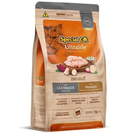 Ração Special Cat Ultralife Gatos Castrados Frango e Arroz 1 kg Ração Special Cat Ultralife Gatos Castrados Frango e Arroz 1 kg