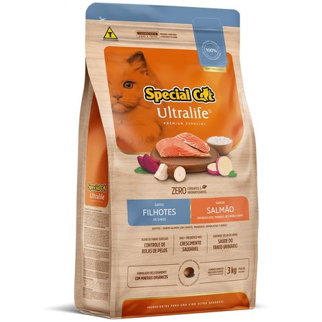 Ração Special Cat Ultralife Salmão Gatos Filhotes 3kg