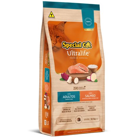 Ração Special Cat Ultralife Premium Especial Para Gatos Adultos sabor Salmão e Arroz 10,01 kg Ração Special Cat Ultralife Premium Especial Para Gatos Adultos sabor Salmão e Arroz 10,01 kg