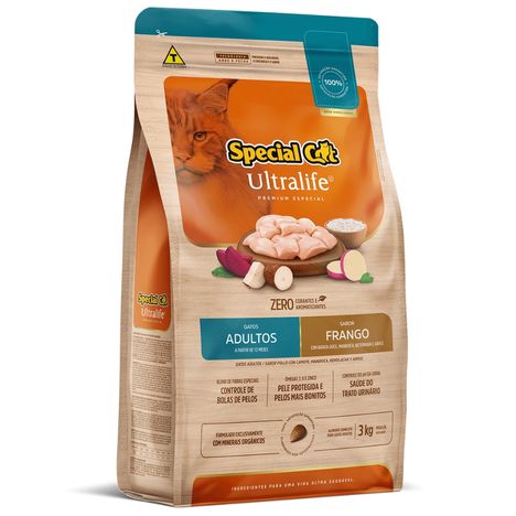 Ração Special Cat Ultralife Frango Gatos Adultos 3 kg Ração Special Cat Ultralife Frango Gatos Adultos 3 kg
