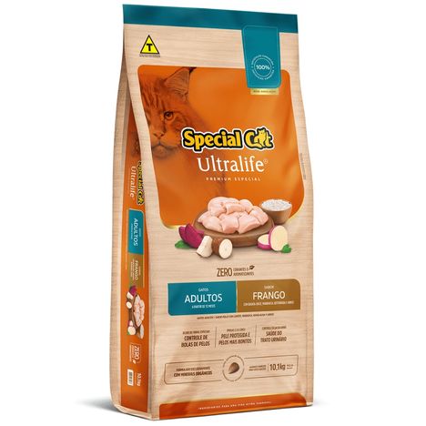 Ração Special Cat Ultralife Frango Gatos Adultos 10,1kg Ração Special Cat Ultralife Frango Gatos Adultos 10,1kg