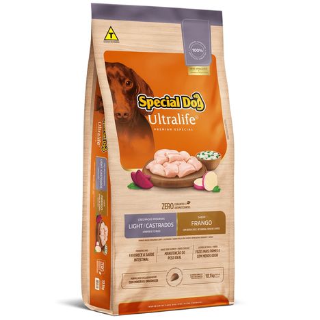 Ração Special Dog Ultralife Light para Cães de Raças Pequenas Castrados Sabor Frango e Arroz 10,1 kg Ração Special Dog Ultralife Light para Cães de Raças Pequenas Castrados Sabor Frango e Arroz 10,1 kg