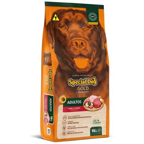 Ração Special Dog Gold Performance Carne e Frango para Cães Adultos 15 kg Ração Special Dog Gold Performance Carne e Frango para Cães Adultos 15 kg
