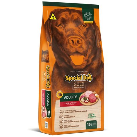 Ração Special Dog Gold Cães Adultos  Sabor Frango e Carne 15 Kg