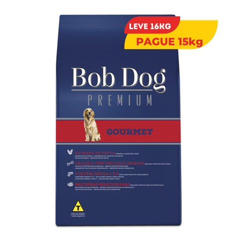 Ração Bob Dog Premium Gourmet 15 Kg + 1kg