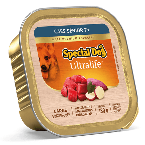 Ração Úmida Special Dog para Cães Sênior Sabor Patê de Carne 150g
