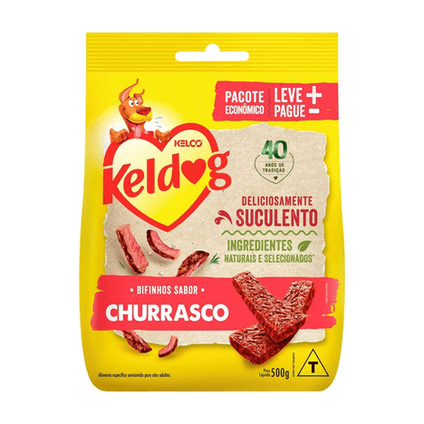Bifinho Keldog para Cães Adultos Sabor Churrasco 500g Bifinho Keldog para Cães Adultos Sabor Churrasco 500g