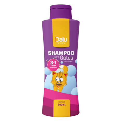 Shampoo Dalu 2 em 1 para gatos 500ml