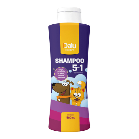 Shampoo Dalu 5 em 1 para Cães e Gatos 500ml