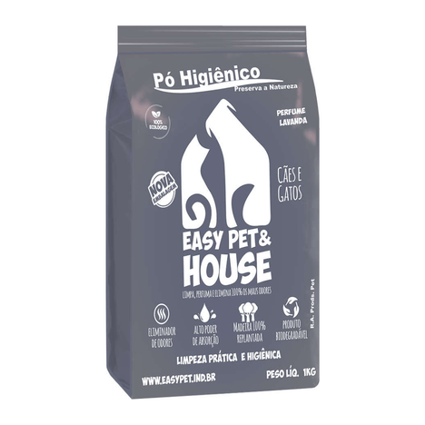 Pó Higiênico Easy Pet & House Lavanda São Pet 1kg Pó Higiênico Easy Pet & House Lavanda São Pet 1kg