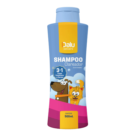 Shampoo Dalu Clareador 3 em 1 para Cães e Gatos 500ml Shampoo Dalu Clareador 3 em 1 para Cães e Gatos 500ml