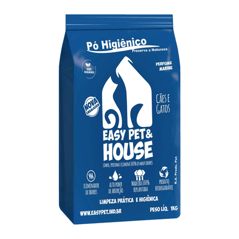 Pó Higiênico Easy Pet & House Marine 1 kg Pó Higiênico Easy Pet & House Marine 1 kg