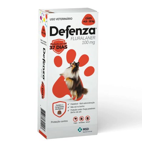 Defenza Antipulgas e Carrapatos para Cães de 4,5 a 10kg 1 Comprimido