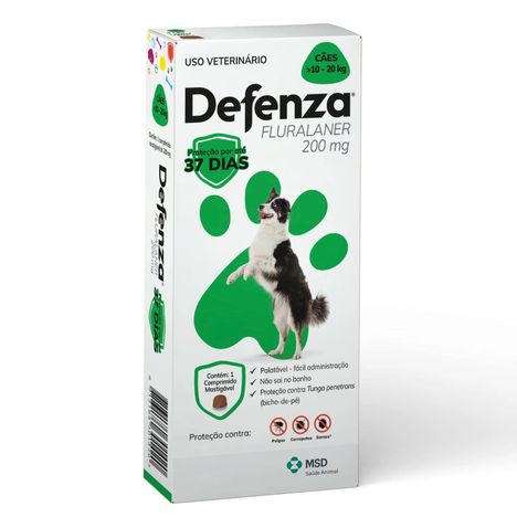 Defenza Antipulgas e Carrapatos para Cães de 10 a 20kg 1 Comprimido Defenza Antipulgas e Carrapatos para Cães de 10 a 20kg 1 Comprimido