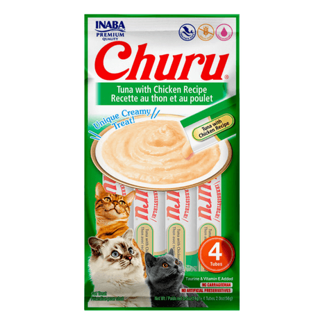 Purê Churu Atum com Galinha para Gatos 56g Purê Churu Atum com Galinha para Gatos 56g