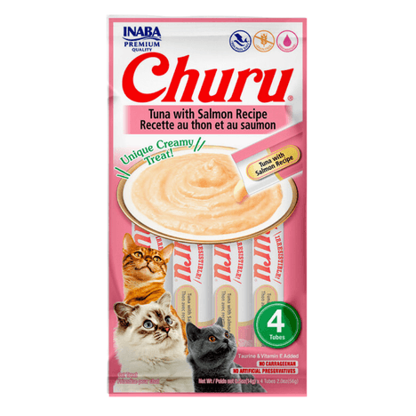 Purê Churu Atum e Salmão para Gatos 56g Purê Churu Atum e Salmão para Gatos 56g