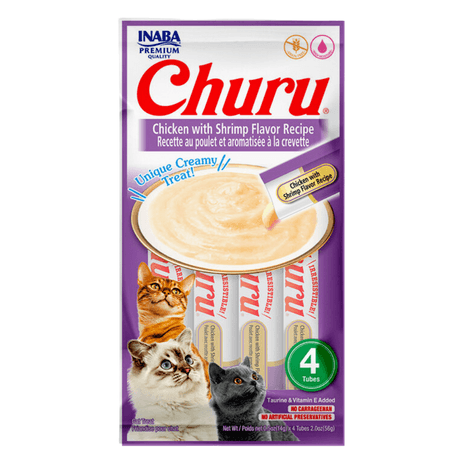 Purê Churu Galinha e Camarão para Gatos 56g