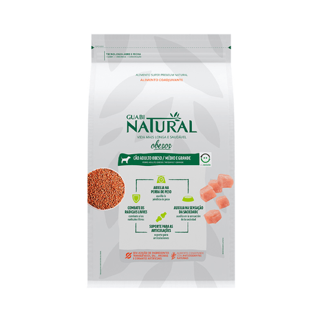 Ração Guabi Natural Obesos para Cães de Porte Médio e Grande 10,1kg