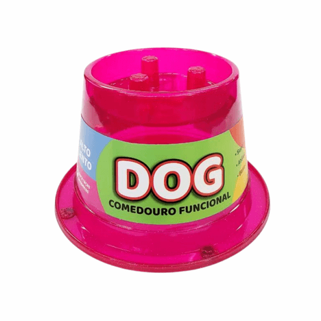 Comedouro Funcional Lento Antiformiga Rosa Transparente 250ml Comedouro Funcional Lento Antiformiga Rosa Transparente 250ml