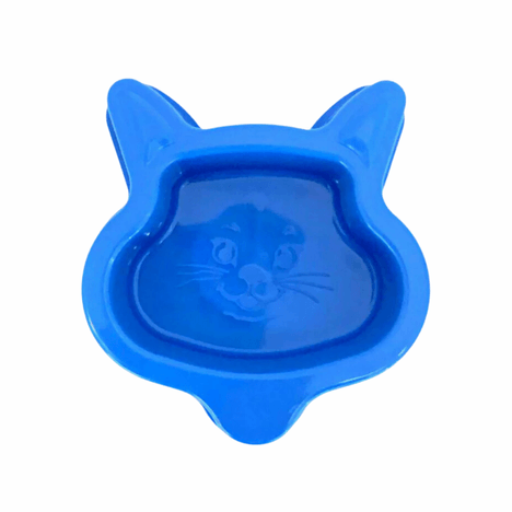 Comedouro Funny Cat Azul 150ml