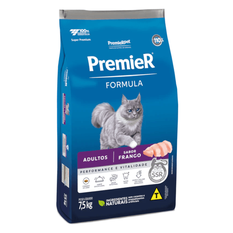 Ração Premier Formula Performance e Vitalidade para Gatos Adultos Sabor Frango 7,5 kg Ração Premier Formula Performance e Vitalidade para Gatos Adultos Sabor Frango 7,5 kg