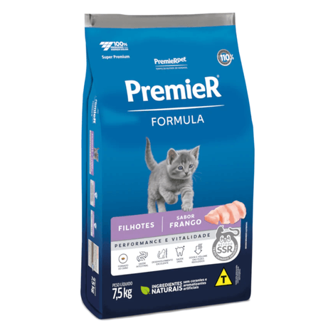 Ração Premier Fórmula Gatos Filhote Sabor Frango 7,5 kg Ração Premier Fórmula Gatos Filhote Sabor Frango 7,5 kg