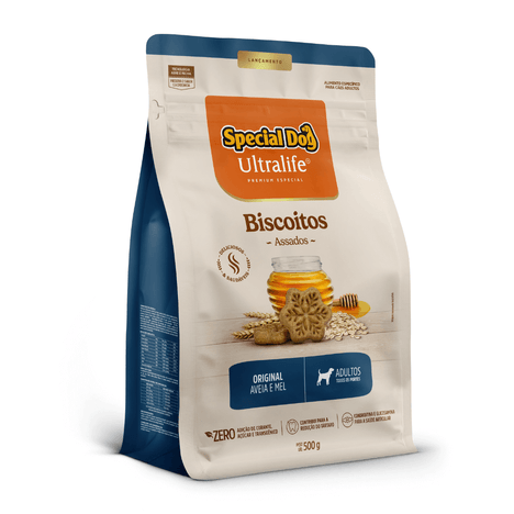 Biscoito Special Dog Ultralife para Cães Adultos Original Sabor Aveia e Mel 500gr Biscoito Special Dog Ultralife para Cães Adultos Original Sabor Aveia e Mel 500gr